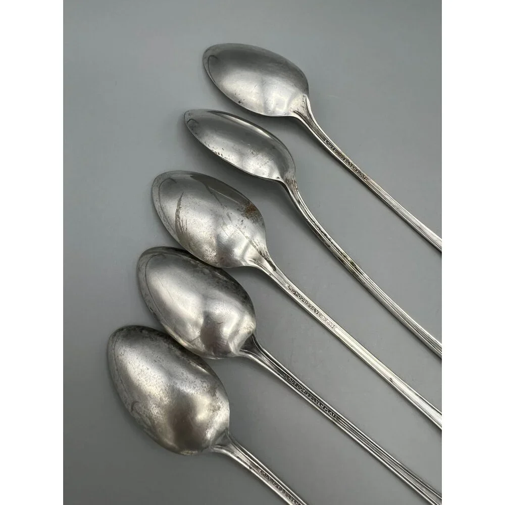 5 Lady Doris AI Silver Plate Ice Tea Spoons PRINCESS 7 in Arnold Palmer Mixer - Picture 12 of 16